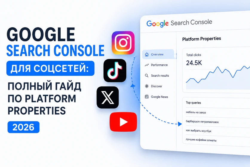 Google Search Console для соцсетей: как отслеживать Instagram, TikTok и YouTube в поиске — гайд 2026 | Ainala